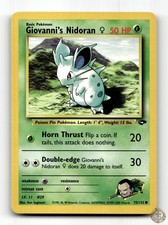 🐉 Giovanni's Nidoran F 75/132 Common Gym Challenge Pokemon Unlimited LP