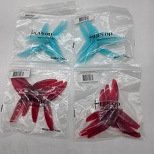 HQProp DP 5X4.8X3 PC V1S Light Blue  Red 3 Blade Propeller