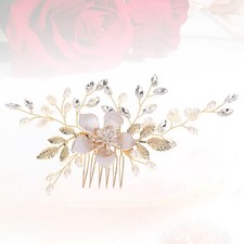 Pearl Headpiece Bridal Wedding Hair Accessories Combs for Rhinestone
