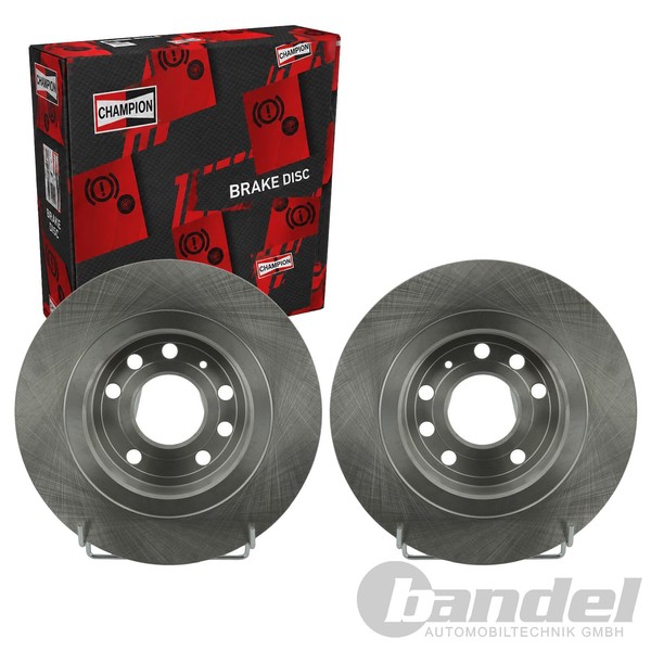 2X Champion Bremsscheiben 278Mm Voll Hinten Passend FüR Cadillac BLS Fiat Croma-image