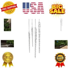 Kurt Adler 3-1/2-Inch-5-1/2-Inch Clear Glass Icicle Ornament Set of 24 Pieces 1