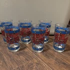 Vintage 1970’s Pepsi Cola Stained Glass Tiffany Style Drinking Glasses Set of 6