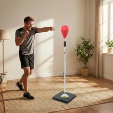 Punching Bag, Boxing Bag with Suction Cup Base, Height Adjustable?Punching Bag
