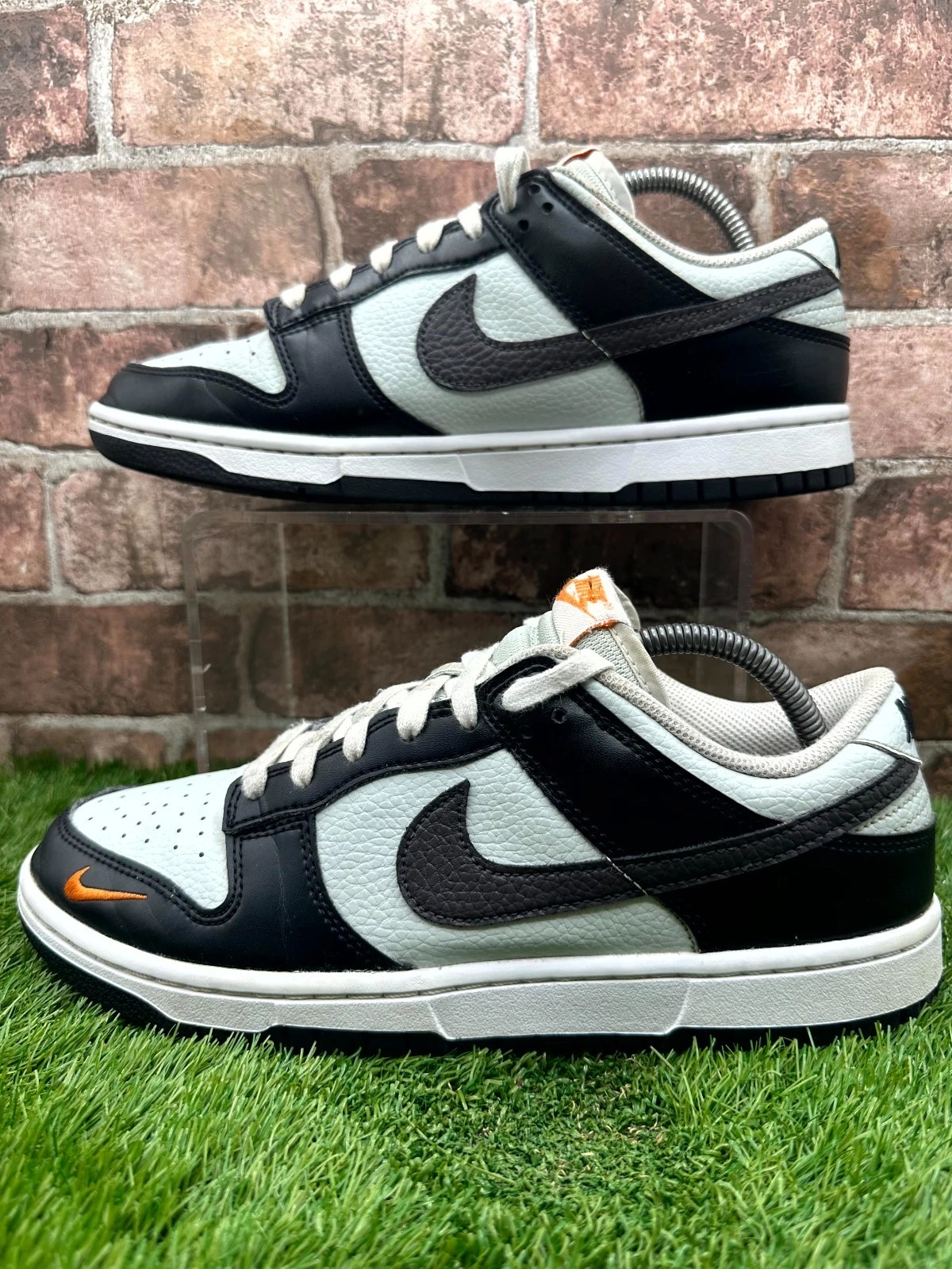 Nike Dunk Low FN7808-001 Trainers Men's UK 8 Black Mini Swoosh Lifestyle Shoes