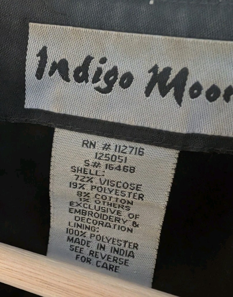 Indigo Moon Patchwork Womens Blazer Jacket - US 1… - image 3