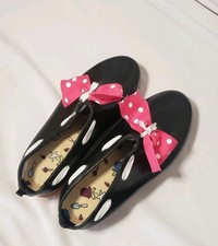 Minnie Mouse Themed Rubber Slip-on Rain Shoes Size 8 By MidWest, Garden Core EUC