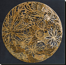 Bead Embroidery Kit "Moon filigree" Stitching Handmade Beadwork