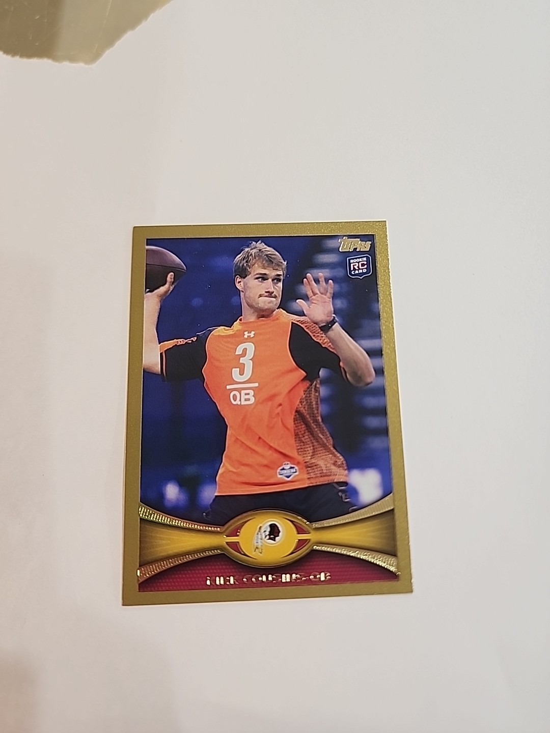 2012 Topps Kirk Cousins Gold Parallel Football Rookie Card #326; #d /2012 ZO