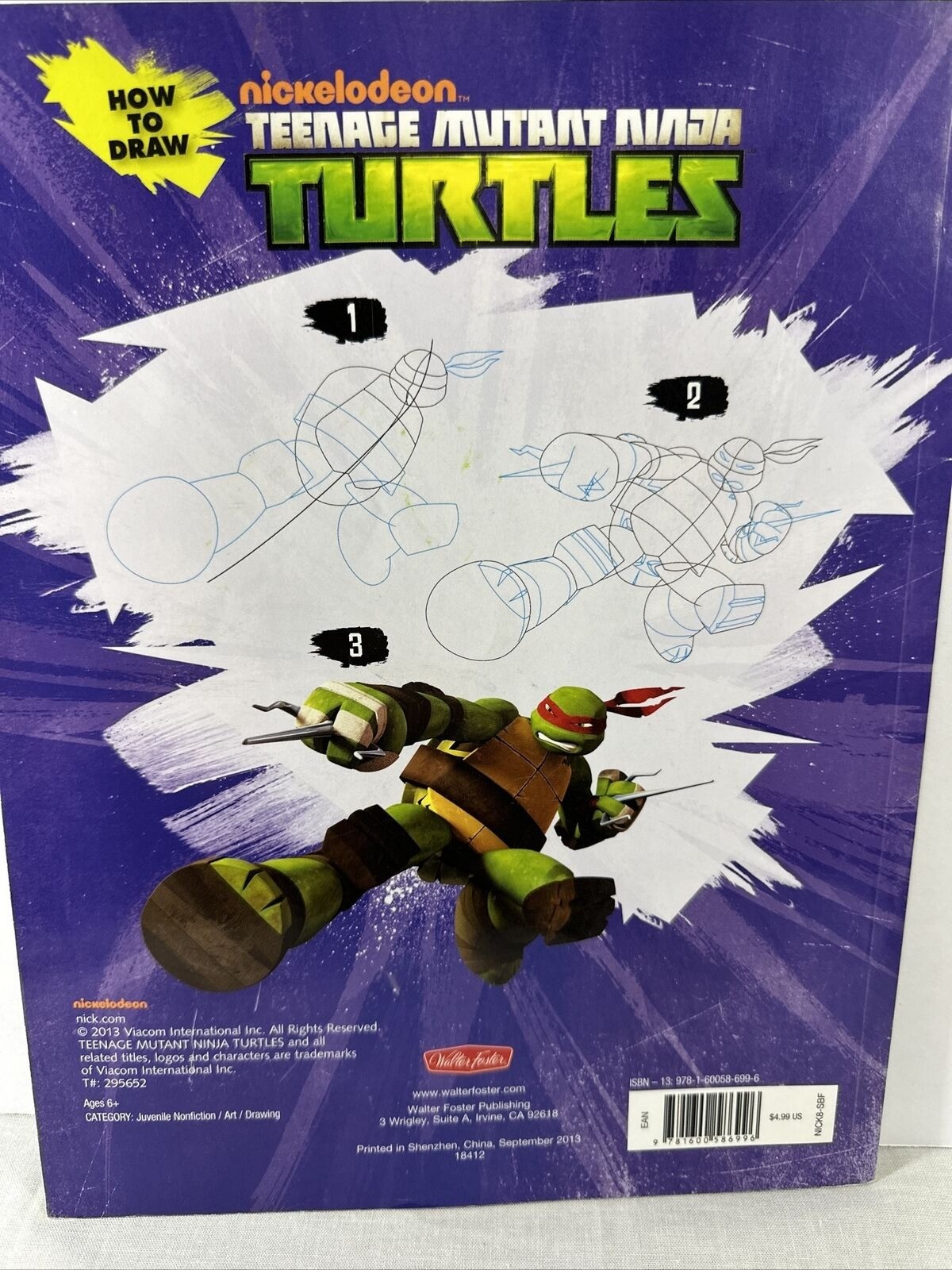 Truttle Drawing How to Draw Teenage Mutant Ninja Turtles Book TMNT Nickelodeon | eBay