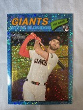 2026 Topps Heritage - Bryce Eldridge #310 Chrome Blue Sparkle Refractor (RC)