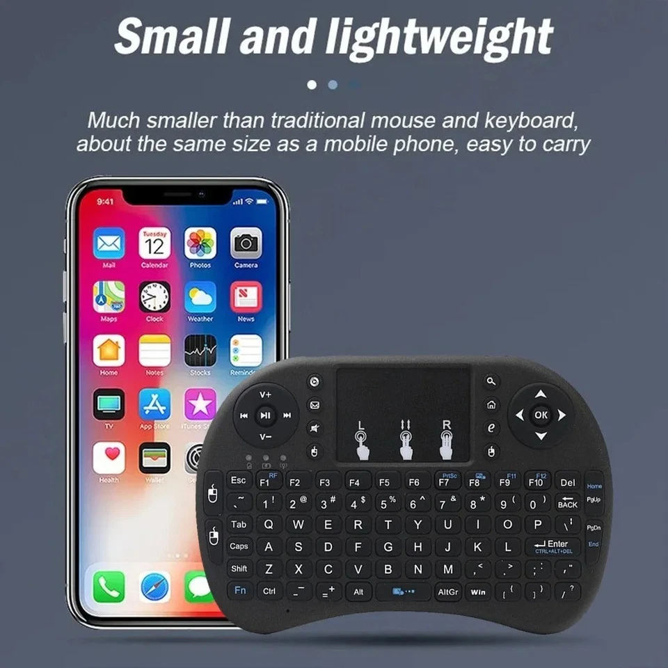 Mini Portable Wireless Keyboard Touchpad For Android Smart TV Box PC Laptop - Image 3 of 4