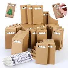 600 Pcs White Crayons Only Bulk with DlY Boxes Painting Crayons Pastels White...