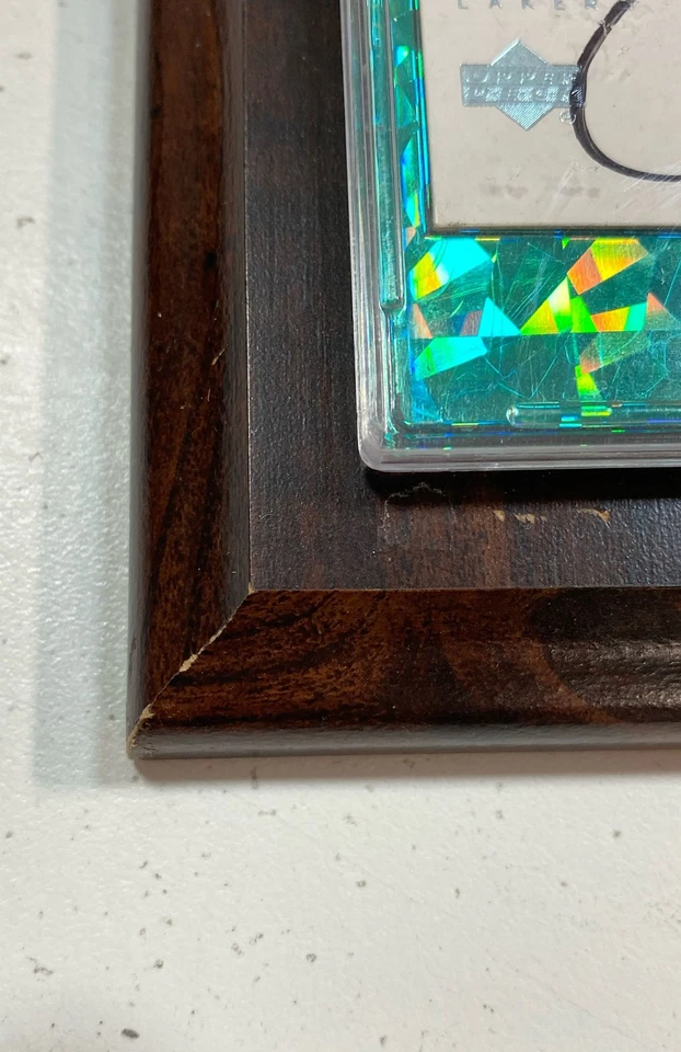 Tarjeta coleccionable firmada Derek Fisher Los Angeles Lakers 2002 cubierta superior con placa Foto 2 de 4