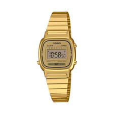 Casio LA670WGA-9, Digital Watch, Goldtone Metal Band, Alarm, Timer