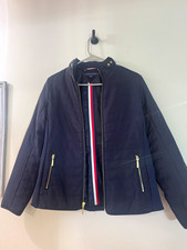 Tommy Hilfiger Women s Navy Full Zip Stand Co...