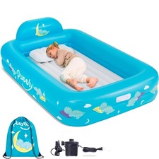 Inflatable Toddler Travel Bed / Air Mattress Air Pump Included   Brand New