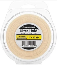 Walker Ultra Hold Hair System Tape,  1" x 12 Yds: For Lace Wigs, Toupees.
