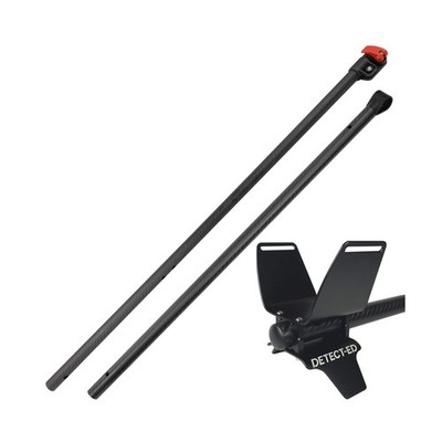 Black LS Carbon Fiber Upper & Lower Shaft for Minelab Equinox Detector