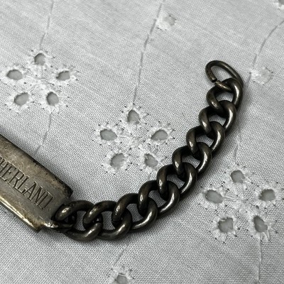 Vintage Sterling Silver WWII Navy Military ID Bracelet 27.5 grams