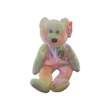 1999 B.b Birthday Bear Rainbow B-day Ty Beanie Baby Retired MWMT 10th Gen