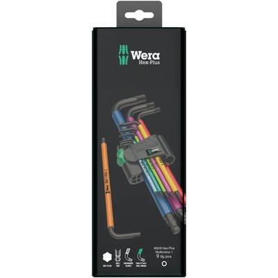 WERA 05073593001 950/9 Hex-Plus Multicolour 1 SB L-key set, metric, 9 pieces