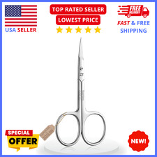 Cuticle Scissors Curved Stainless Steel Fine Tip Eyebrow Nail Grooming Tool