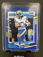 2023 Panini Donruss Optic - Rated Rookie Blue Hyper Prizm #238 Puka Nacua Rams