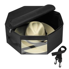 Hat Box for Travel Home Closet Storage, Side Reinforced Octagonal Case, Cru...