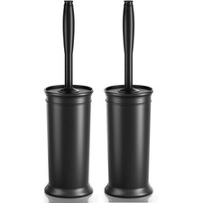 Toilet Brush and Holder 2 Pack, Toilet Bowl Brush with Extra Long Handle, Toilet