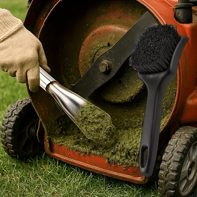 #ad #ad 2 Pieces of multi functional garden lawn mower deck cleaning scraper brush Set $13.99