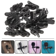 20 Pcs Mic Holder Lapel Clip Microphone Clips Collar Cable