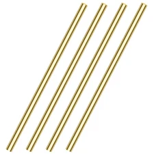 4 Pieces 12 inches 14 inch Brass Rods, Sutemribor Brass Solid Round Rod Lathe