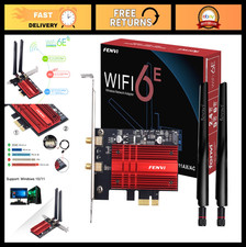 Tri-Band WiFi 6E PCIe Network Card 5400Mbps, BT5.3, 160MHz for Desktop PC