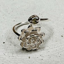 Ring Sterling Silber 925 Größe 59 mit Klauenmotiv und strukturierter Oberfläche