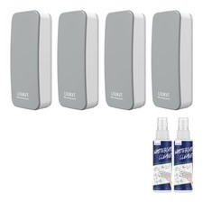 4 Pack Magnetic Dry Erase Eraser, Whiteboard Eraser, Glass Board Remover, 3.4...
