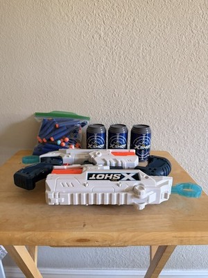 Zuru X-Shot Dart Gun 6 Shot Set of 2 Foam Blasters w/ 3 Target Cans and 50 Darts
