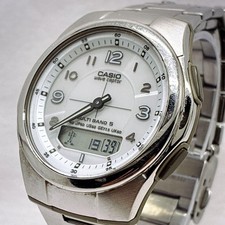 Working Casio Wave Ceptor Radio-Controlled Solar Analog-Digital Watch WVA-M480
