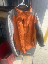 Columbia Mens XL Orange Gray Winter Ski Jacket Hooded Insulated Coat XL