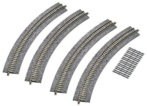 Tomix N Gauge 1772 Fine Track Wide PC Radio 45º Curve Track C317-45-WP 4 piezas Envío gratuito | Zustand: New