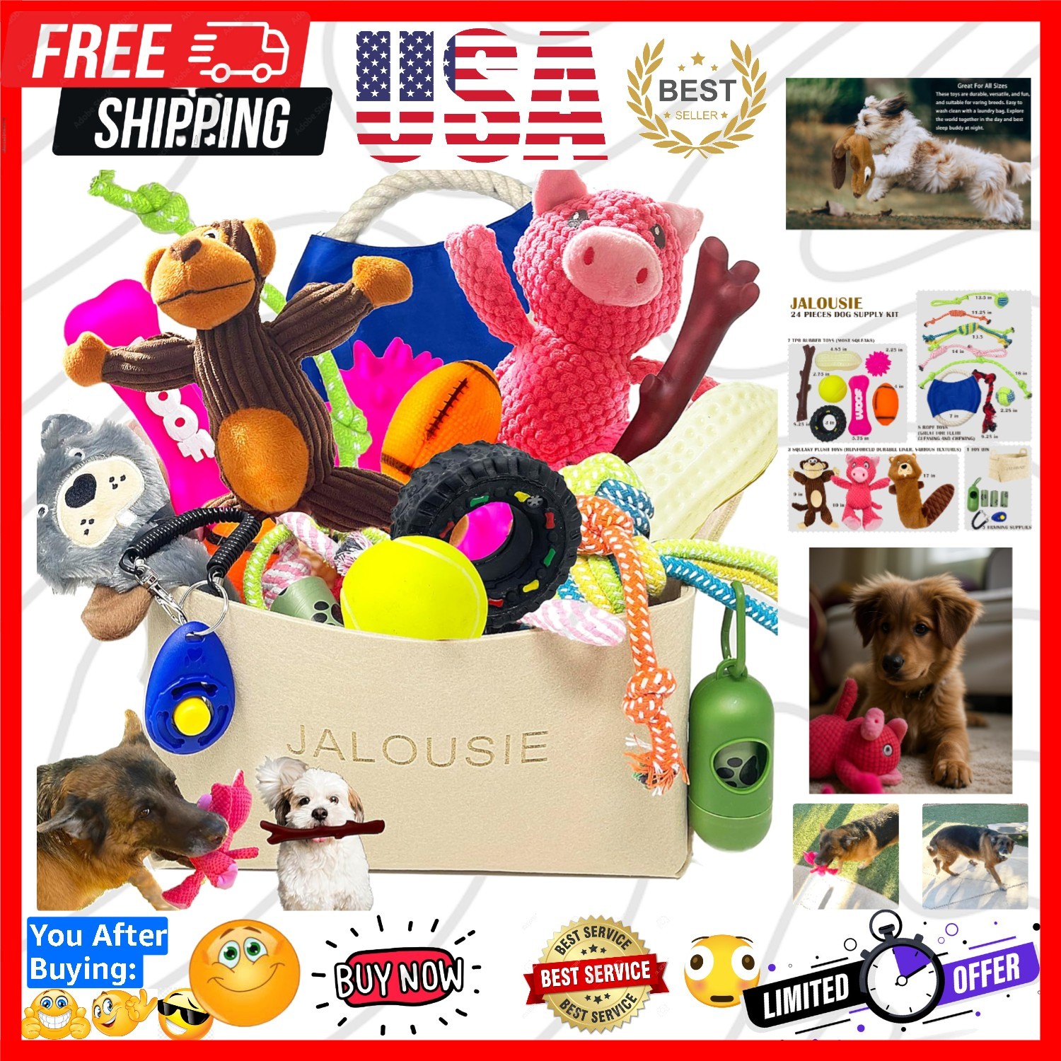 Bulk Bundle Pup Toy - Puppy Toys For Pets For Smal...
