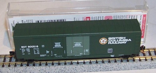 MICROTRENES ESCALA N MTL 50' ENCHUFE PUERTA CAJA COCHE BRITISH COLUMBIA RAILWAY 800516 | Zustand: Used