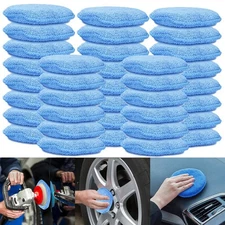 40pcs 5" Microfiber Foam Sponge Applicator Pads Car Buffing Polish Wax Cleaner