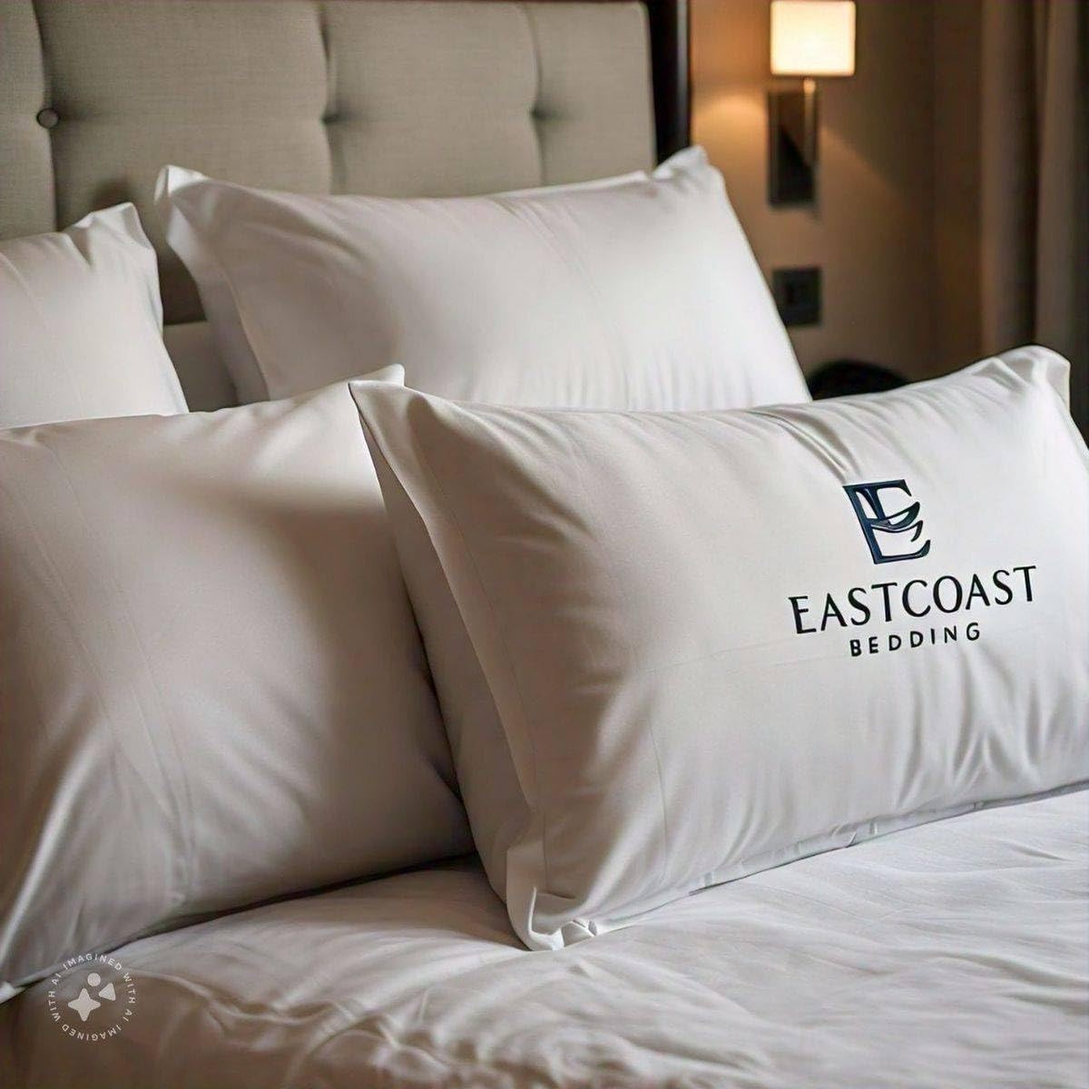 Balanced Dream 50/50 Goose Feather Down Standard Pillows 20x26 Inch Medium Su...