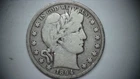 1894-O Barber Silver Half Dollar Nice color LTY Visible