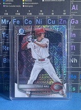 2025 Bowman Draft Chrome Steele Hall Mega Mojo Refractor #BDC-20 Reds