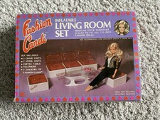 Fashion Candi Doll anni 70 80 Mego set soggiorno gonfiabile in scatola originale mod minis