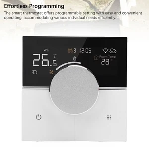 Smart Programmable Thermostat WiFi Color Screen Full Touch Knob Control Home
