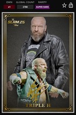 DIGITAL Topps WWE SLAM 2025 Portraits 25 Gold Signature Triple H Super Rare