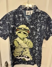 Gnarly Youth Medium Short Sleeve Button Up Skater Shirt size 10-12