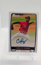 2012 Bowman Retail Prospect Autographs Carlos Perez #BPA-CP (AU, RC)